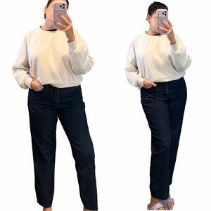 NYDJ Women’s High Rise Stretch Straight Leg Dark Wash Denim Jeans Pants Sz 12